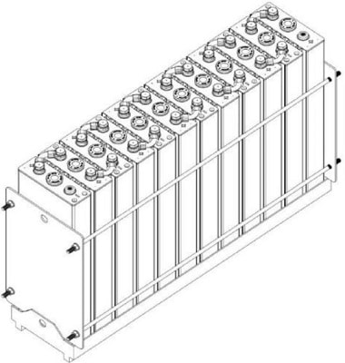 Βάση για 6 SUNLIGHT RES SOPzV 2V 565Ah C120