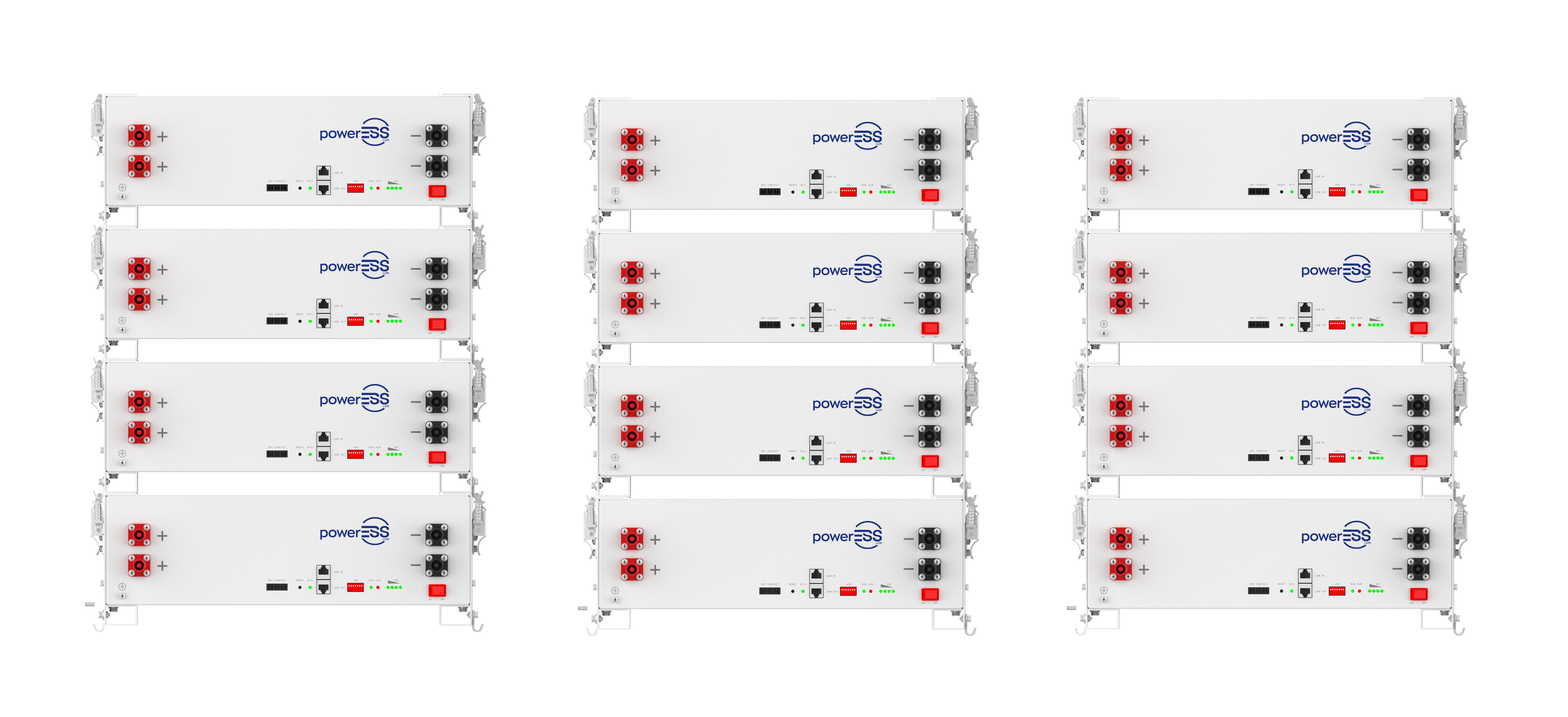 Για ημερήσια παραγωγή ως 80kWh (30 Sharp 415W, Sunlight Λιθίου LiFepo4 60kwh, Victron 3x10kva 48V)