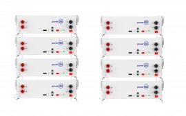 Για ημερήσια παραγωγή ως 65kWh (24 Sharp 415W, Sunlight Λιθίου LiFepo4 40kwh, Victron 15kva 48V)